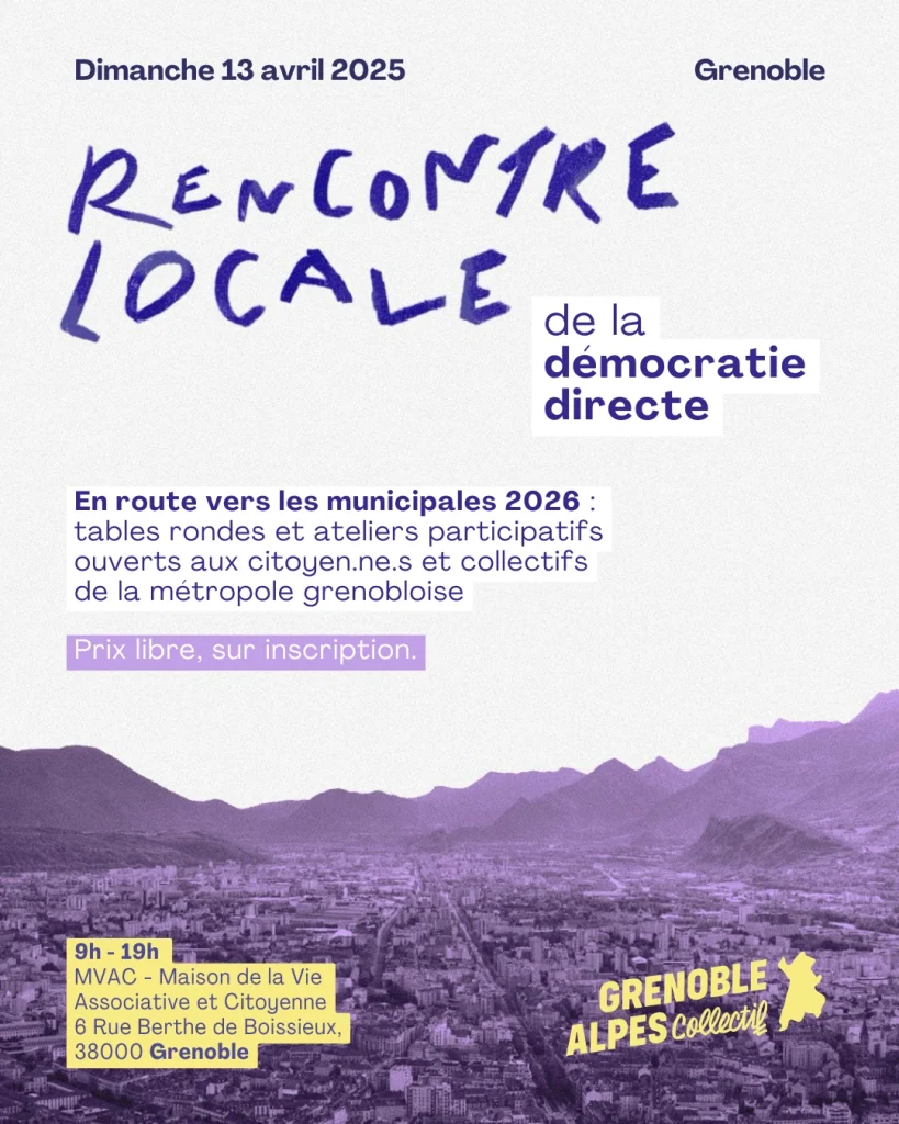 Affiche rencontre locale de la démocratie directe